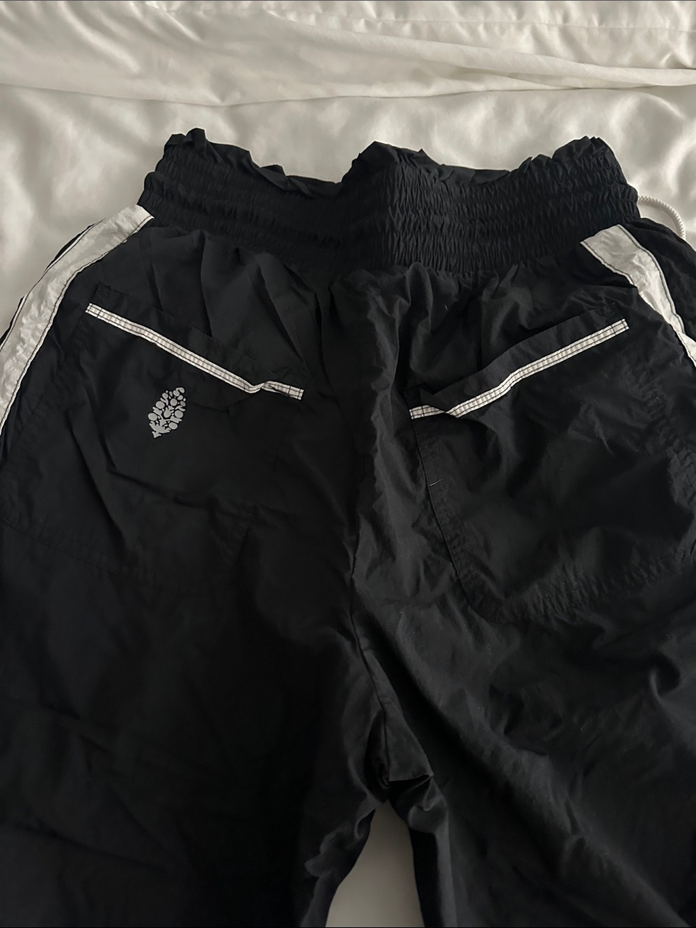 Free People Black Jogger Pants with White Stripe size Medium - Picture 9 of 11